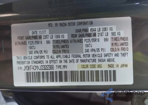 2018 Mazda Cx-5 Touring from USA, damaged, VIN JM3KFACMXJ0322388